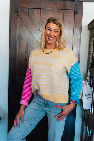 THELMA COLORBLOCK SWEATER