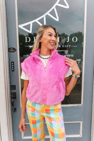 JENNI PINK SHERPA VEST