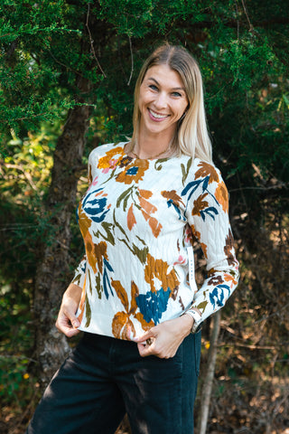 FALLING FOR FLORALS SWEATER