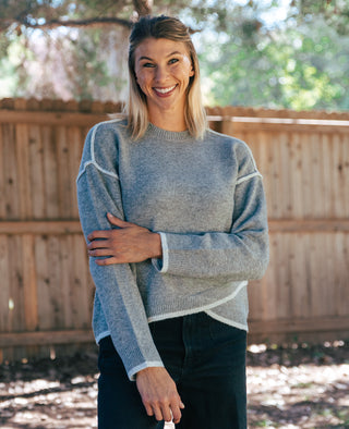 ASYMMETRIC GREY SWEATER