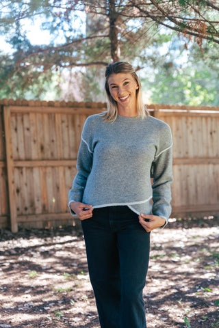 ASYMMETRIC GREY SWEATER