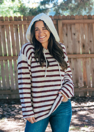 STRIPED HOODIE SWEATER