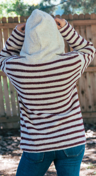 STRIPED HOODIE SWEATER