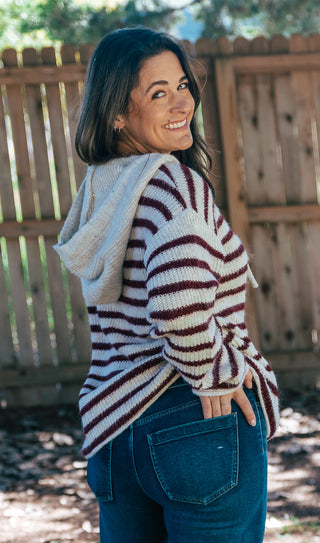 STRIPED HOODIE SWEATER