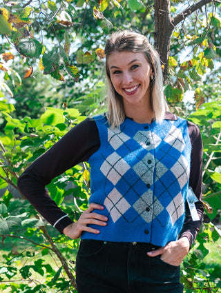 PERFECTLY PREPPY ARGYLE VEST