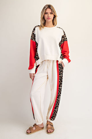 EE- LEOPARD/BONE TRACKSUIT