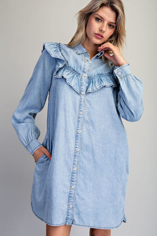 EE- COLLARD MINI DRESS