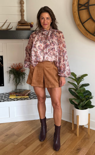TUSCANY FAUX SUEDE SHORTS