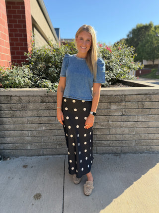 MEADOW POLKA DOT SKIRT
