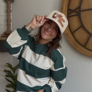 OVERSIZED STRIPED CREWNECK