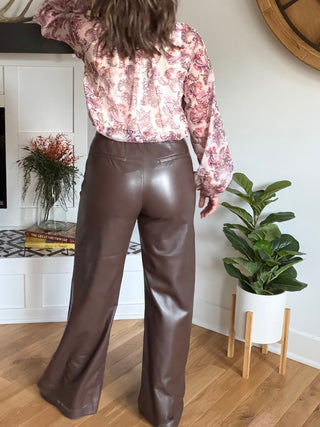 JESS FAUX LEAT. FLARES