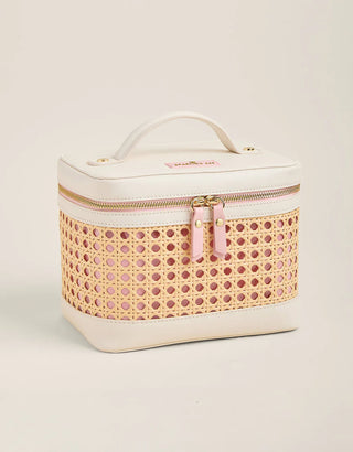 CANE, WHITE & PINK TRAVEL CASE 