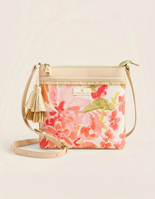 FLORAL CROSSBODY HIPSTER BAG 