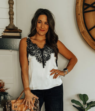 HEIDI LACE TRIM TANK