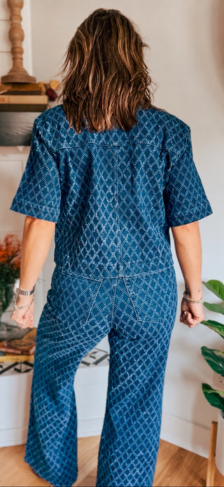 NAOMI DIAMOND DENIM SHIRT