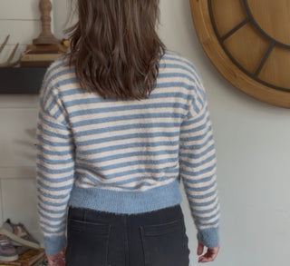 FUZZY STRIPED CARDI