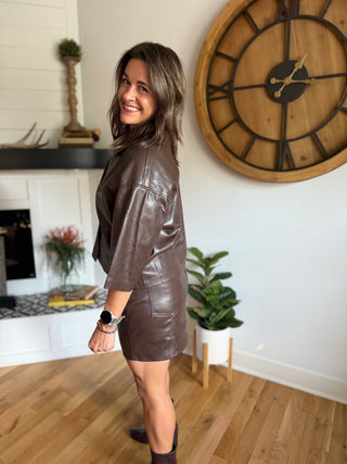 LILY FAUX LEATHER SKIRT