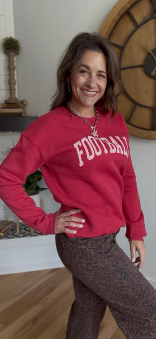 FOOTBALL RED CREWNECK