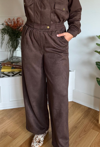 RISK TAKER FAUX SUEDE PANTS