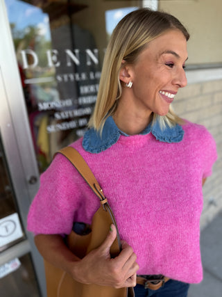 BYOTIA PINK LIGHTWEIGHT SWEATER SHIRT