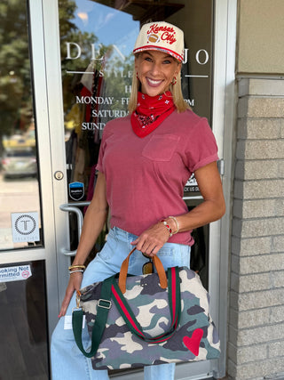CHELSIE CANVAS PRINTED TOTE