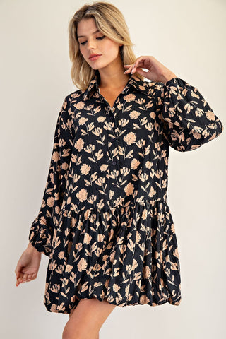 ES-BUBBLE HEM MINI DRESS