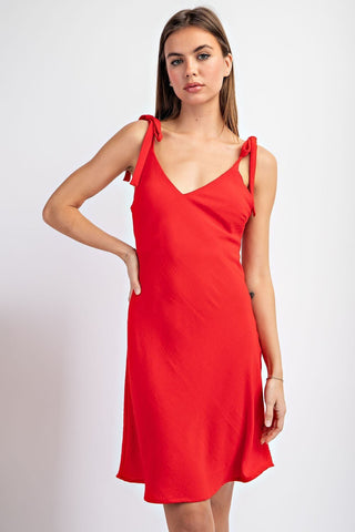 ES-SLVLESS MINI DRESS-RED