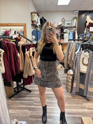 THML-DARLIN LEOPARD SKIRT