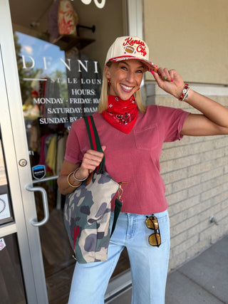 CHELSIE CANVAS PRINTED TOTE