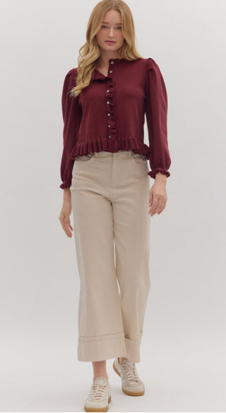 ENT-LONDYN RUFFED CARDI