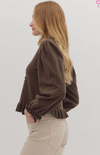 ENT-LONDYN RUFFED CARDI