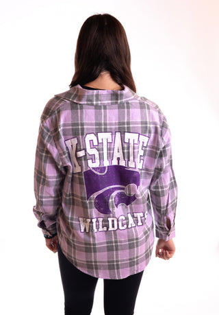 KSTATE PURPLE PLAID FLANNEL 