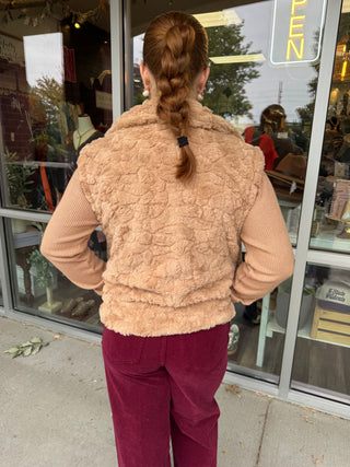 H&T- KNIT SLEEVE FUR JACKET