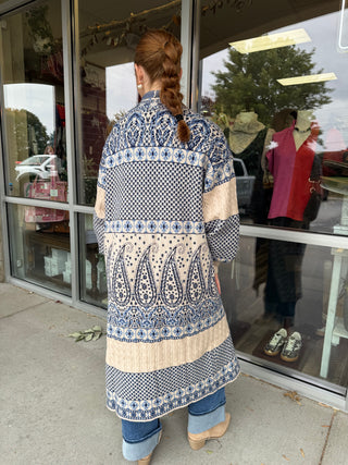 H&T- PAISLEY COATIGAN