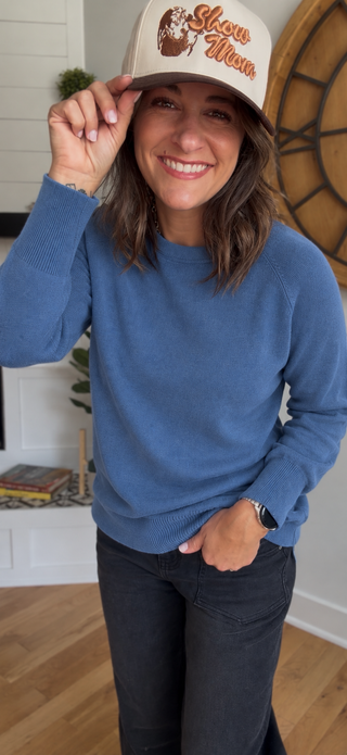 CLASSIC BLUE CREWNECK LONG CUFF