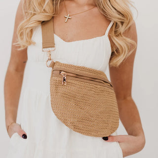 PS- RACHEL RAFFIA BUM BAG