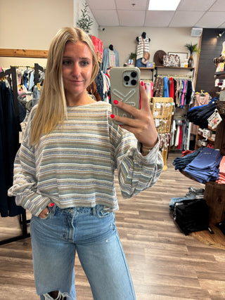 GRACE MULTICOLOR STRIPED PULLOVER