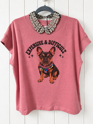 CHARLIE THE FRENCHIE BEDAZZLED TEE