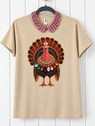 JEWELED TURKEY TEE