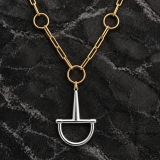 TWO TONE HORSEBIT NECKLACE
