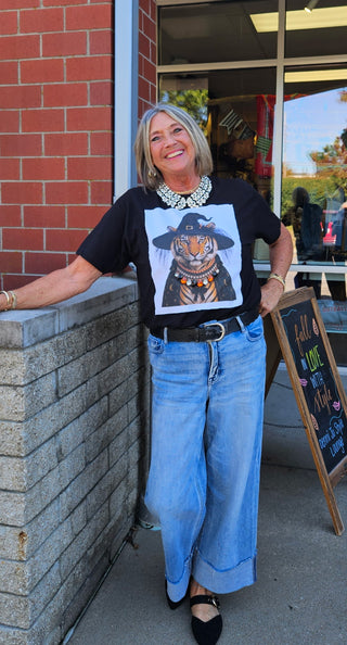 JEWELED TIGER WITCH TEE
