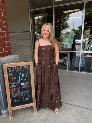 SKYLER BROWN POLKA DOT DRESS