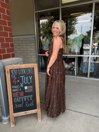 SKYLER BROWN POLKA DOT DRESS