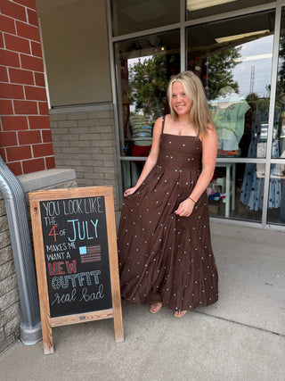 SKYLER BROWN POLKA DOT DRESS