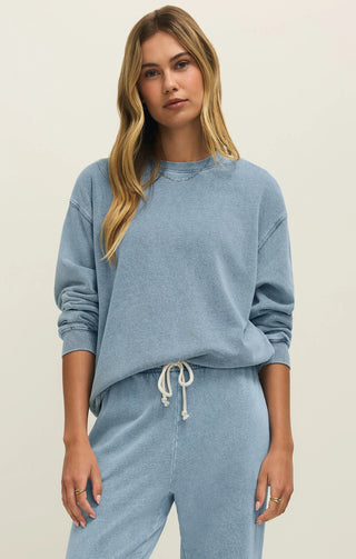 ZS- BOYFRIEND DENIM SWEATSHIRT