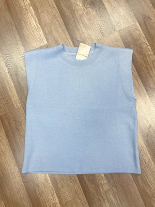 H&T-MUSCLE SWEATER-BLUE