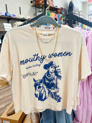 AUO-MOUTHY WOMAN WB TEE