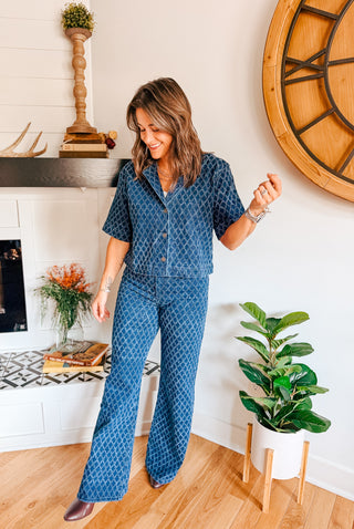 EMBER DIAMOND PRINT DENIM