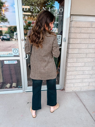 WORKING OUT PLAID BLAZER