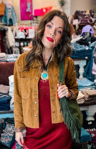 SUEDE SNAP SHACKET